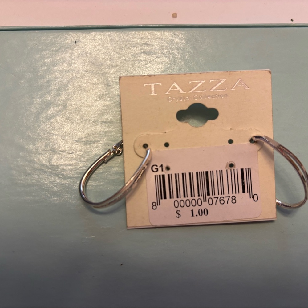 Tazza Silver-Tone Hoop Earrings